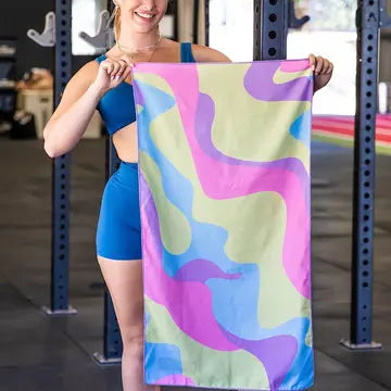 Pet Towel -   Pastel Rainbow Swirl