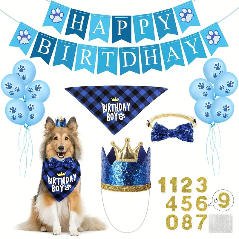 7-Piece Dog Birthday Party Supplies