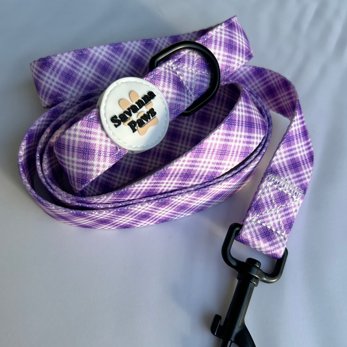 Lilac Plaid - Leash