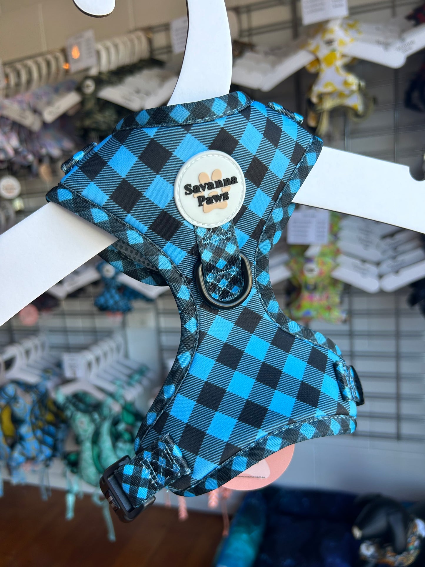 Blue & Black Gingham - Harness