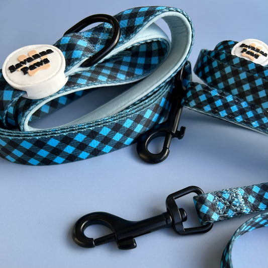 Blue & Black Gingham - Leash