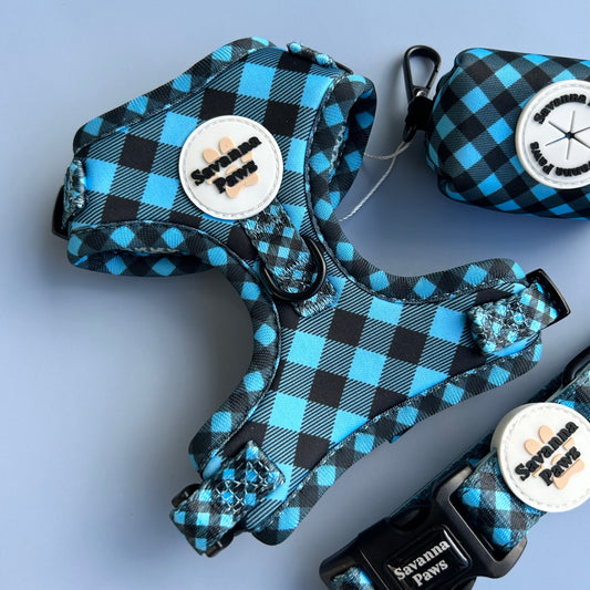 Blue & Black Gingham - Harness