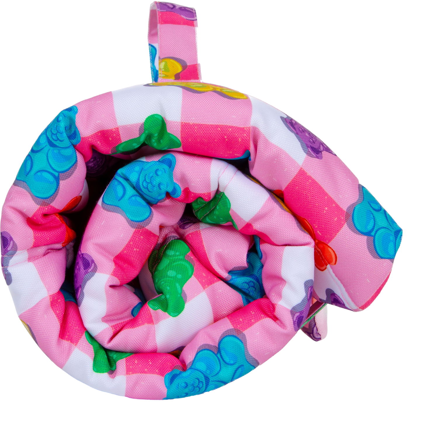 ON-THE-GO PET MAT: Beary Sweet/Rainbow Gingham