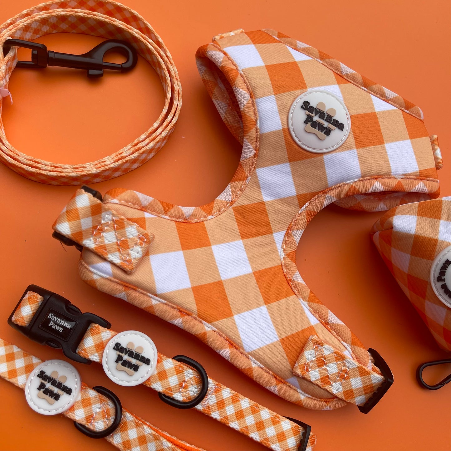 Orange Gingham - Harness